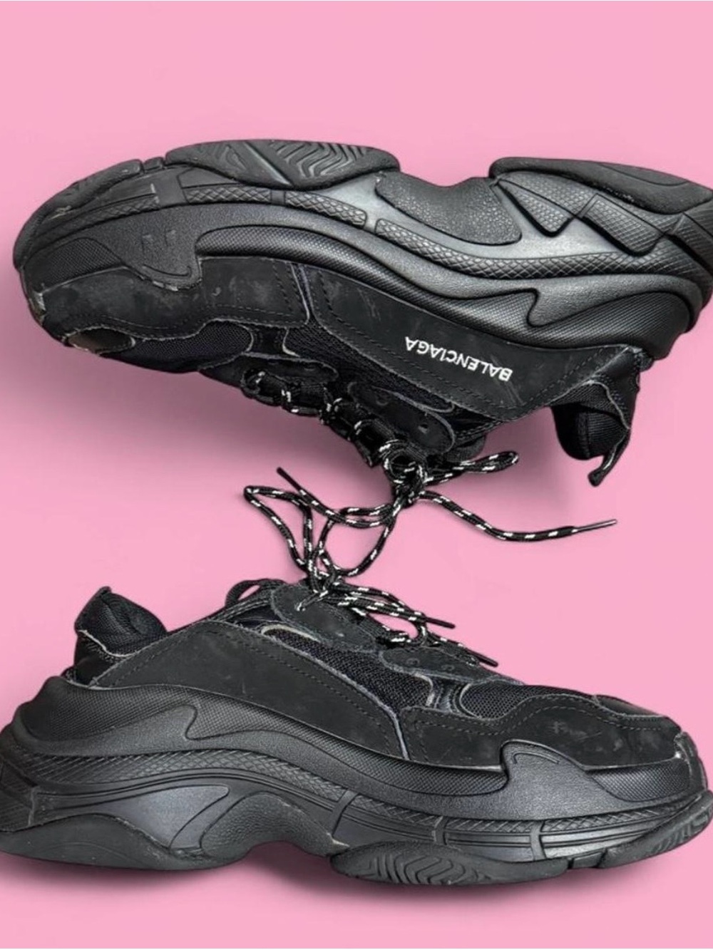 Balenciaga Triple S Black Chunky Sneakers – Size 39